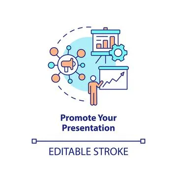 Promote your presentation concept icon Stock Illustration