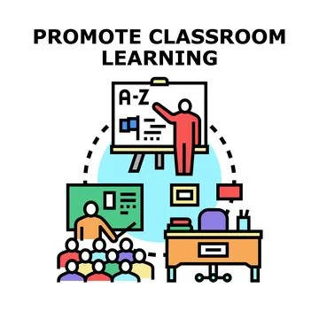Promoting classroom learning and academic development Stock Illustration