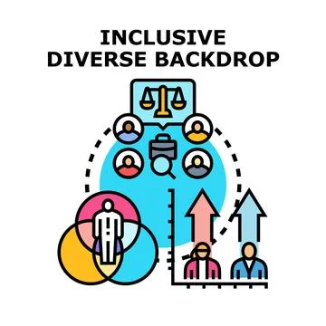 Promoting diversity equity inclusion in workplace background イラスト素材