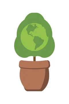 Promoting environmental conservation through creative ecology illustrations Ilustración de archivo