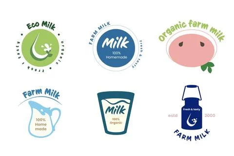 Promoting environmental conservation through milk branding and infographics Ilustración de archivo