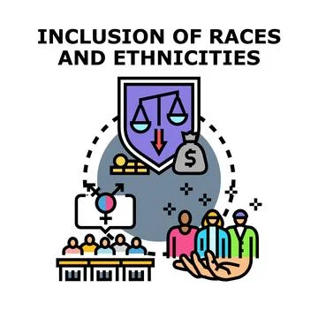 Promoting equality, diversity, equity, and inclusion for all people and cul.. Stock Illustration