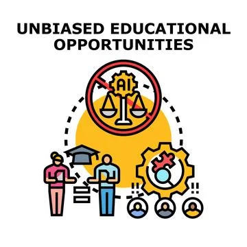 Promoting equity and fair access in education Stock Illustration