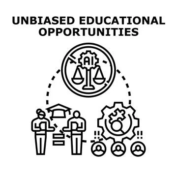 Promoting equity and fair access in education Stock Illustration