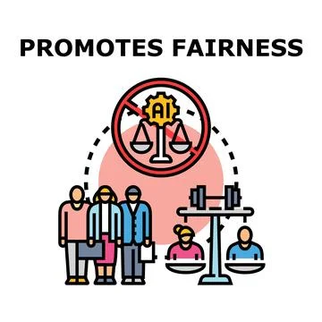 Promoting fairness in artificial intelligence development and use Stock Illustration