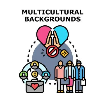 Promoting multicultural backgrounds inclusive workforce diversity concept Stock Illustration