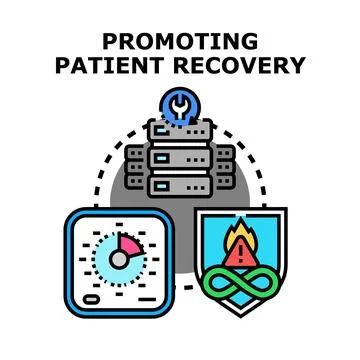 Promoting patient recovery concept vector illustration Stock Illustration