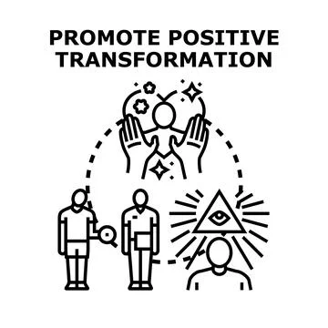Promoting personal growth positive changes transformation process concept Stockillustratie