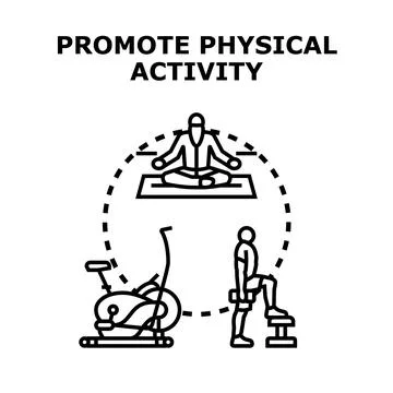 Promoting physical activity with diverse exercise concepts Иллюстрация