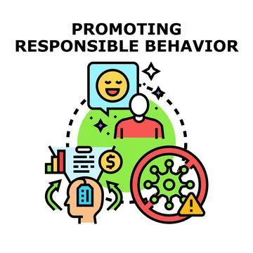 Promoting responsible behavior through awareness and prevention Stock Illustration
