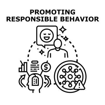Promoting responsible behavior through awareness and prevention Stock Illustration