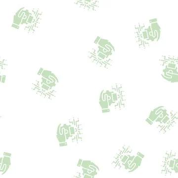Promoting technology commercialization glyph seamless pattern Stockillustratie