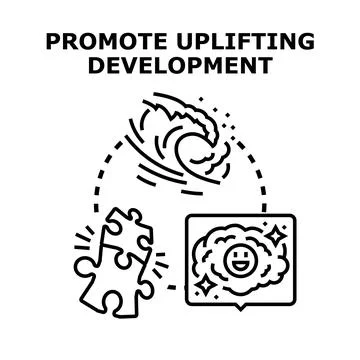 Promoting uplifting development with interconnected growth concepts Stock Illustration