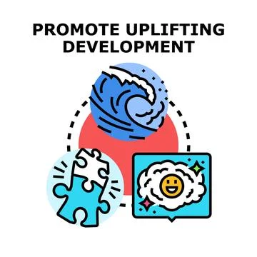 Promoting uplifting development with interconnected growth concepts Stock Illustration