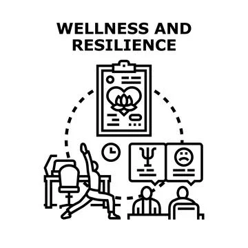 Promoting wellness and resilience through therapy and physical activity Stock Illustration