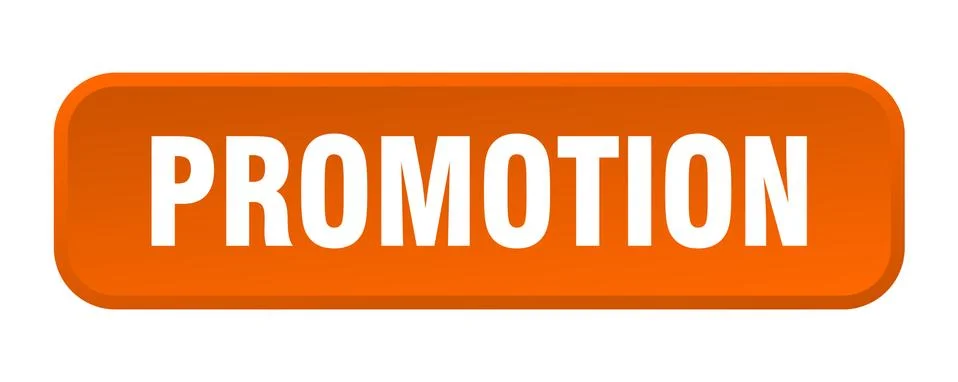 Promotion button. promotion square 3d push button Stock Illustration