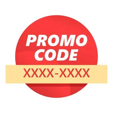 Promotion code icon cartoon vector. Promo discount Stock Illustration