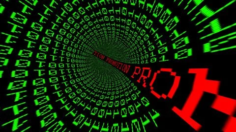 Promotion data tunnel Illustrazione stock