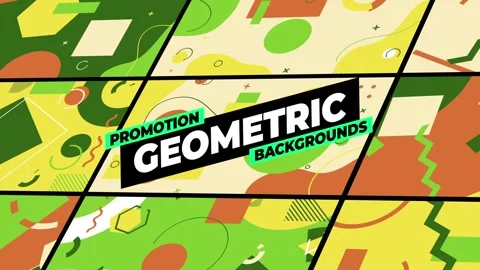 Promotion Geometric Backgrounds After Effects stock