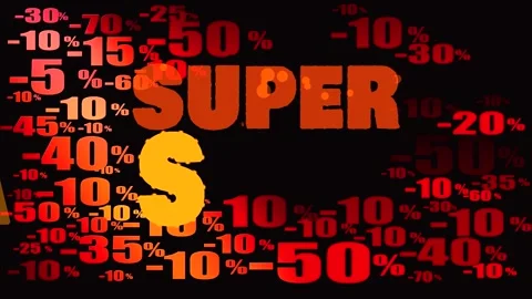 Promotion graphics with discounts Stock Footage 283434331