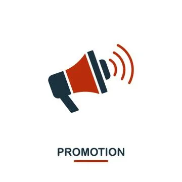 Promotion icon in two colors. Creative black and red design from e-commerce i Stock Illustration