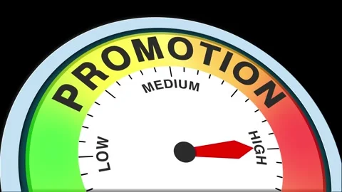 Promotion Level Text or Word  Low and Medium to High Meter Concept Animation Stock Footage 288614318