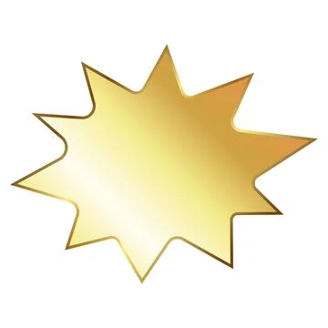 Promotion message cloud gold color design Stock Illustration