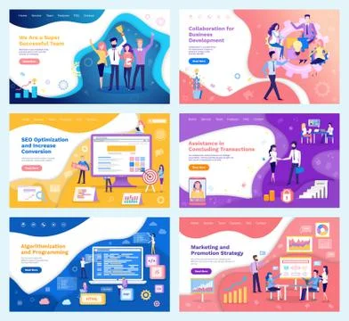 Promotion of Network, Algorithmization Programming 스톡 일러스트