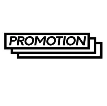Promotion stamp on white Stock Illustration