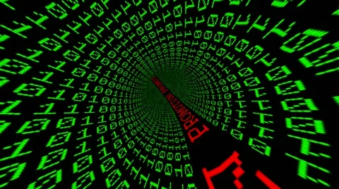 Promotion text in binary tunnel Stock Footage 60398416