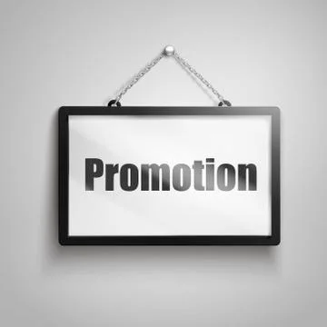 Promotion text sign Stock Illustration