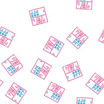 Promotional booklet vector seamless pattern line Stock Illustration