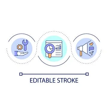 Promotional campaign data loop concept icon Illustrazione stock