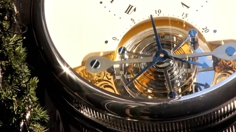Promotional clock on the wall of the building-time lapse Stock Footage 45459248