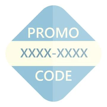 Promotional code icon cartoon vector. Promo discount Stock-Illustration