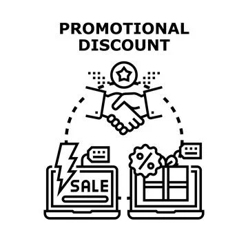 Promotional discount program concept vector illustration Stock Illustration