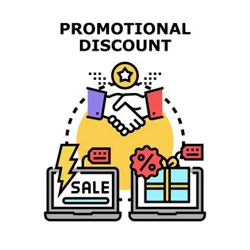Promotional discount program concept vector illustration Illustrazione stock
