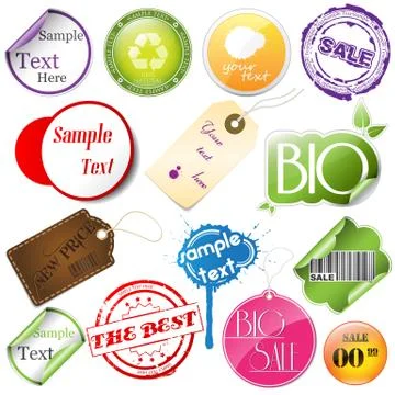 Promotional elements. Stock Illustration