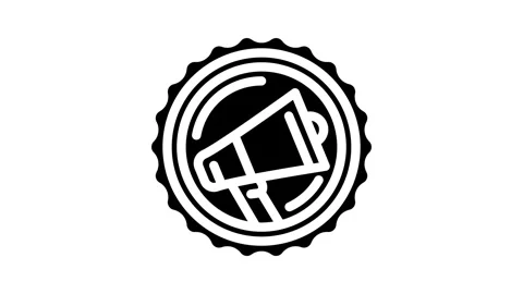 Promotional offer affiliate program glyph icon animation Video stock 326730385