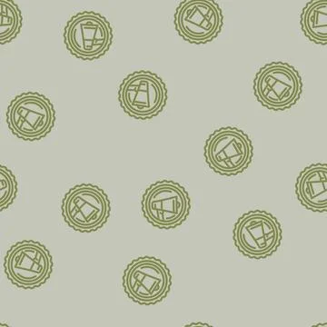 Promotional offer affiliate program line vector seamless pattern Stock Illustration