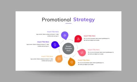 Promotional Strategy Slide Presentation Template Stock Illustration
