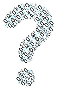 Prompt Composition of Break Chain Link Icons Stock Illustration