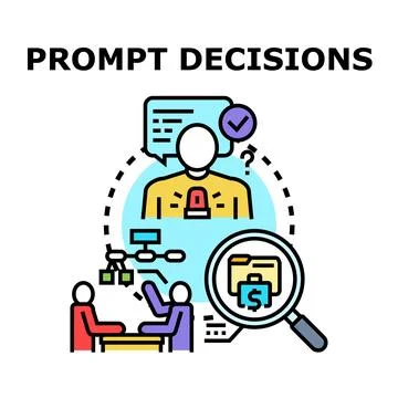 Prompt decisions making process concept vector Stock Illustration