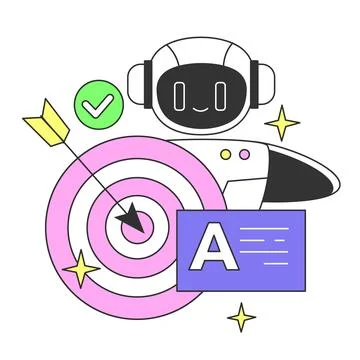 Prompt-engineering to a artificial neuron network. Artificial intelligence Stock Illustration