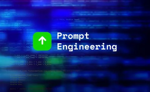 Prompt Engineering Concept Vector Illustration with AI Chat Interface, Langua Illustrazione stock