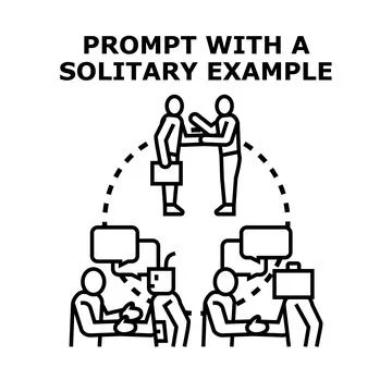 Prompt engineering generating ai response example Stock Illustration