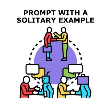 Prompt engineering generating ai response example Stock Illustration