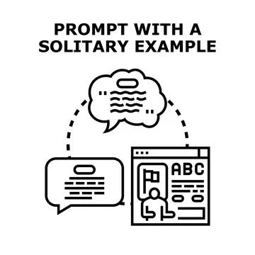 Prompt engineering using artificial intelligence example Stock Illustration