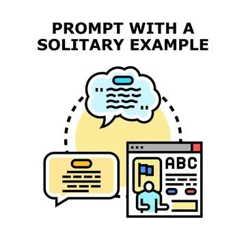 Prompt engineering using artificial intelligence example Stock Illustration