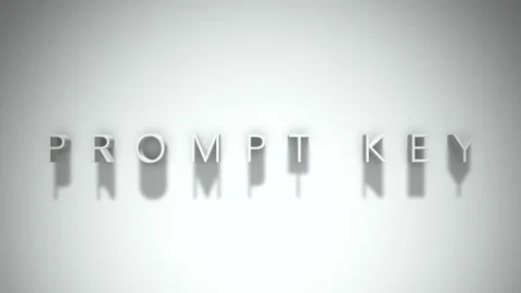 Prompt key 3D title animation with shadows on a white background Stock Footage 297571499